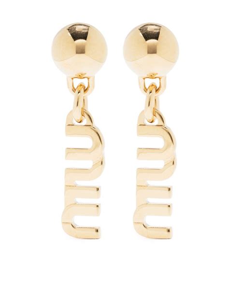 farfetch miu mia earrings.